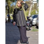 ست مانتو شلوار کراش طرحدار - مانتو پاتریس رشت