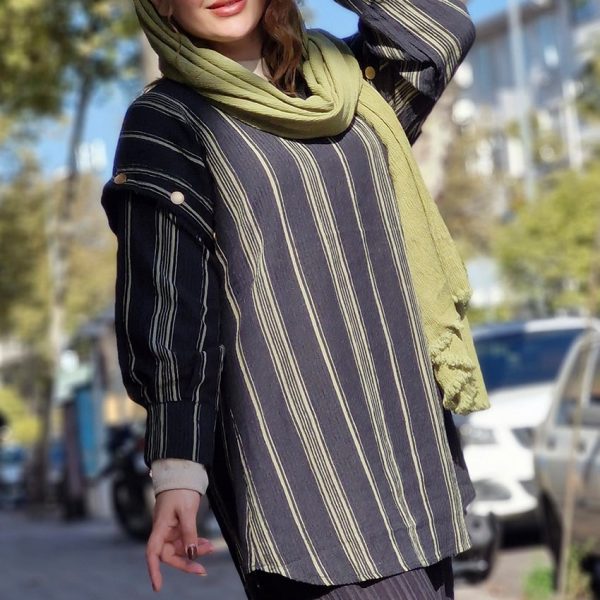 ست مانتو شلوار کراش طرحدار -