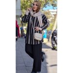 ست مانتو شلوار کراش طرحدار -