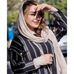 ست مانتو شلوار کراش طرحدار -