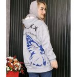 هودی چاپ پروانه آبی - مانتو پاتریس رشت