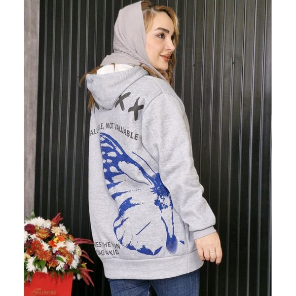 هودی چاپ پروانه آبی - مانتو پاتریس رشت