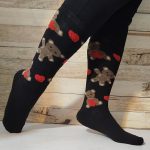 جوراب ساقدار مشکی خرس