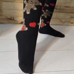 جوراب ساقدار مشکی خرس