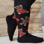 جوراب ساقدار مشکی خرس