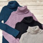 تونیک بافت یقه اسکی رنگی