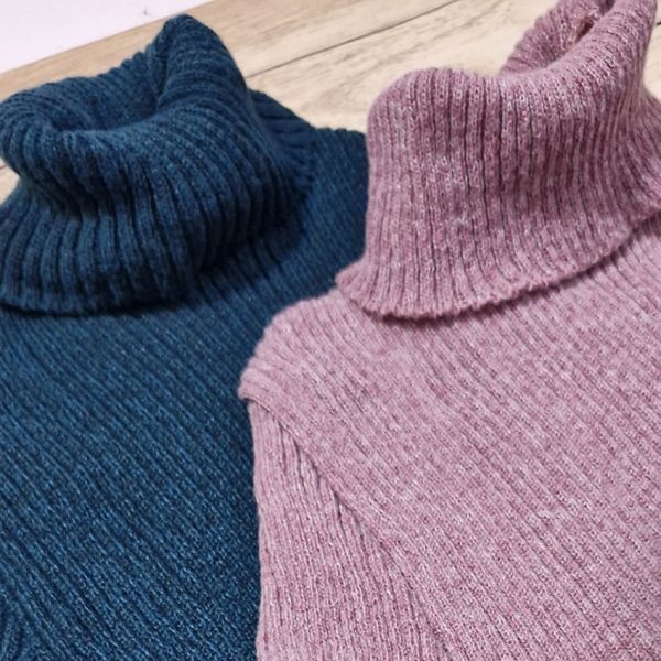 تونیک بافت یقه اسکی رنگی