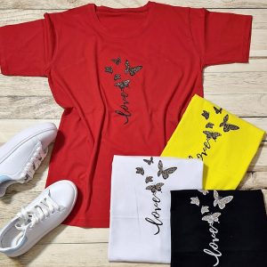 تیشرت چاپ پروانه - مانتو پاتریس رشت