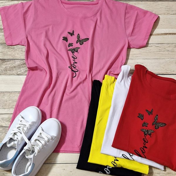 تیشرت چاپ پروانه - مانتو پاتریس رشت