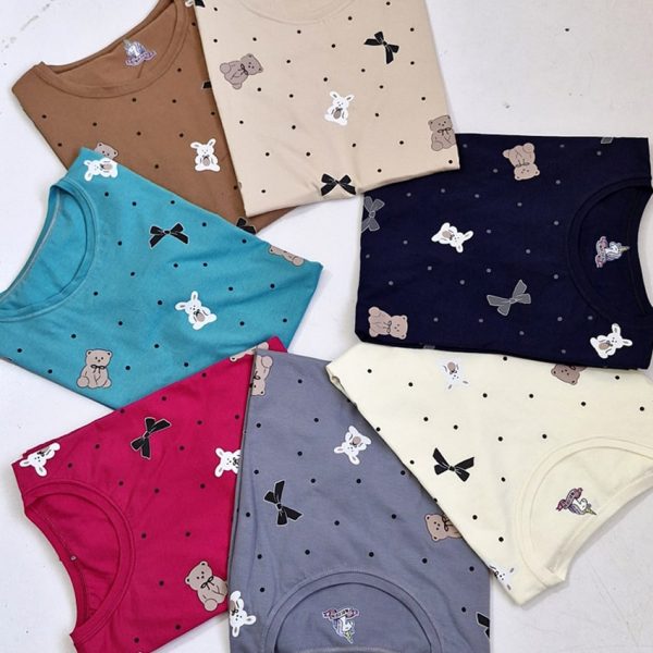 تیشرت چاپ خرس و خرگوش - مانتو پاتریس رشت