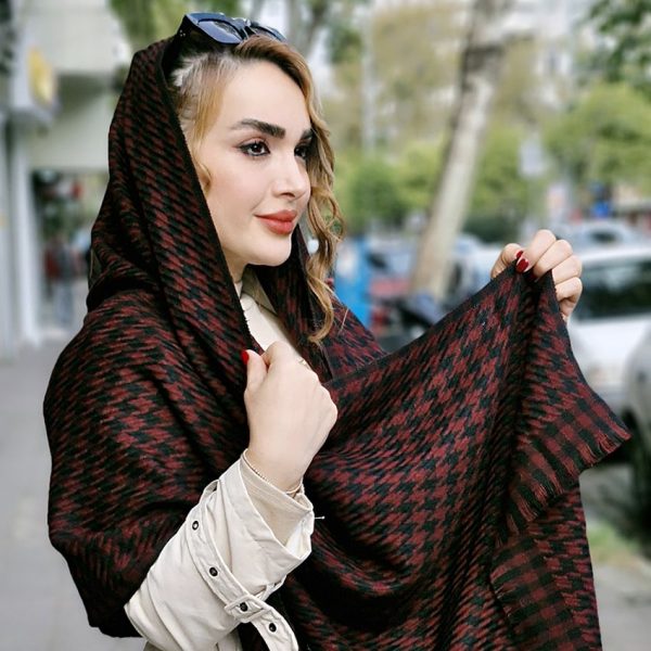 شال پیچازی زرشکی - مانتو پاتریس رشت