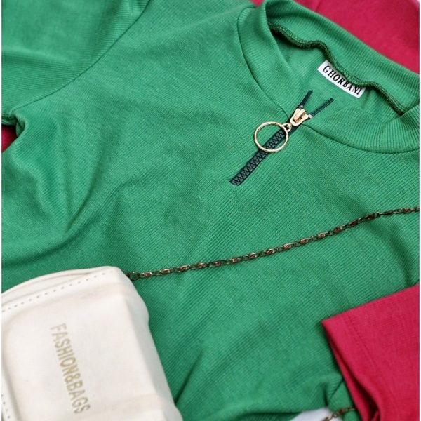 کراپ آستین بلند زیپی مانتوپاتریس_رشت