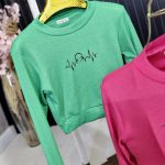 بلوز کراپ چاپ ضربان - مانتو پاتریس رشت