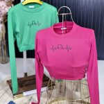 بلوز کراپ چاپ ضربان - مانتو پاتریس رشت