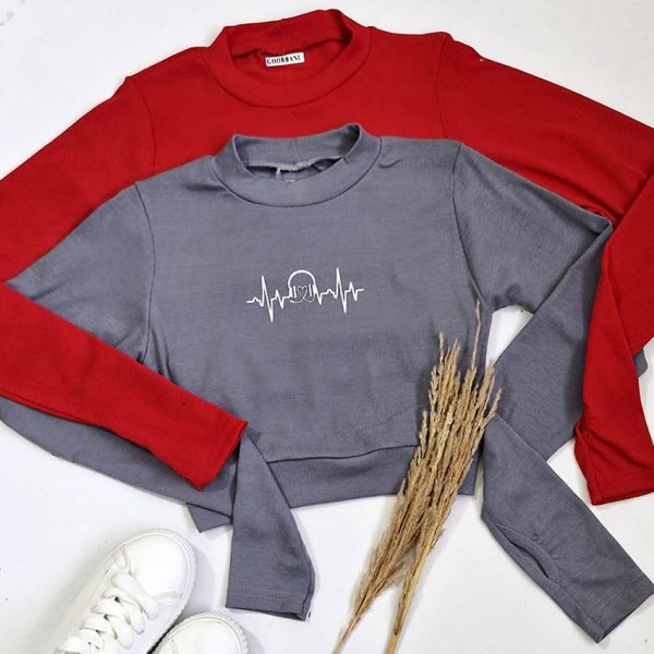 بلوز کراپ چاپ ضربان - مانتو پاتریس رشت