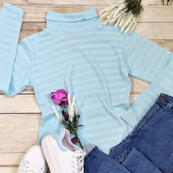 بلوز یقه اسکی حوله ای- مانتو پاتریس رشت