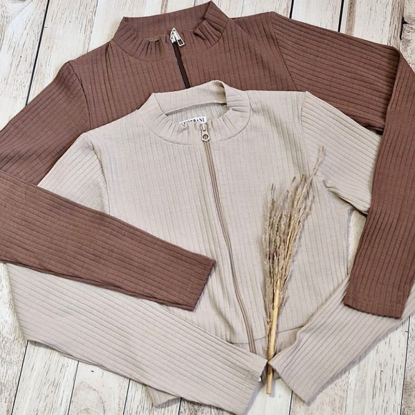 بلوز کراپ تمام زیپ - مانتو پاتریس رشت