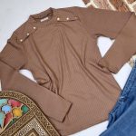 بلوز آستین بلند فانریپ دایره طلایی - مانتو پاتریس رشت