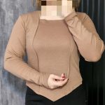 بلوز آستین بلند یقه دلبری - مانتو پاتریس رشت