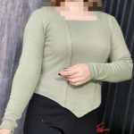 بلوز آستین بلند یقه دلبری - مانتو پاتریس رشت