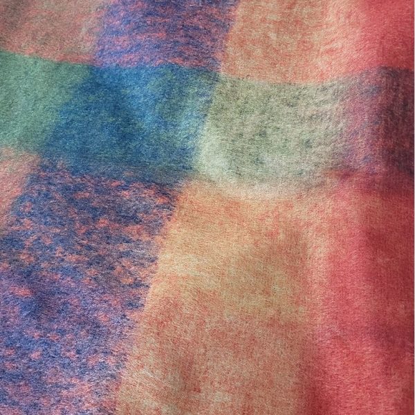 شال مخمل چهارخونه