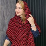 شال بافت پیچازی قرمز - مانتو پاتریس رشت