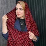شال بافت پیچازی قرمز - مانتو پاتریس رشت