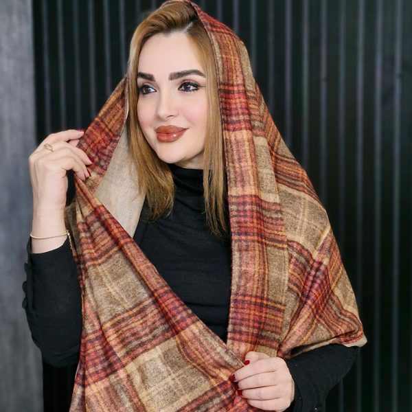 شال چهارخونه مخملی - مانتو پاتریس رشت