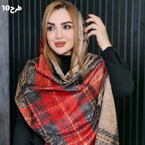 شال چهارخونه مخملی - مانتو پاتریس رشت