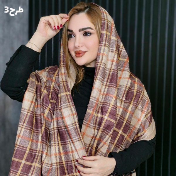 شال چهارخونه مخملی - مانتو پاتریس رشت