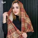 شال چهارخونه مخملی - مانتو پاتریس رشت