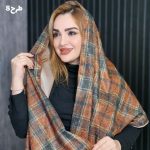 شال چهارخونه مخملی - مانتو پاتریس رشت
