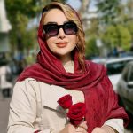 شال زرشکی ژاکارد