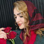 مینی اسکارف طرحدار زرشکی - مانتو پاتریس رشت