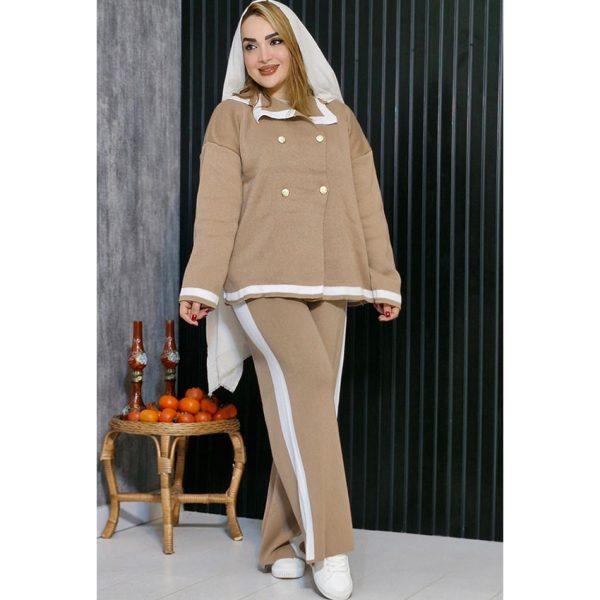 ست بافت 4 دکمه - مانتو پاتریس رشت