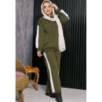 ست بافت بغل نواری - مانتو پاتریس رشت