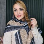 روسری هندسی حاشیه دار - مانتو پاتریس رشت
