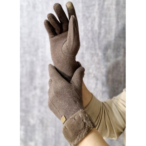 دستکش فوتر خزدار - مانتو پاتریس رشت