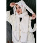 شال و کلاه سرهمی خز - مانتو پاتریس رشت