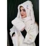 شال و کلاه سرهمی خز - مانتو پاتریس رشت