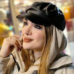 کلاه کاپیتانی چرم مشکی - مانتو پاتریس رشت