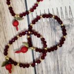 دستبند انار زرشکی سنگی - مانتو پاتریس رشت