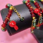 دستبند انار زرشکی سنگی -