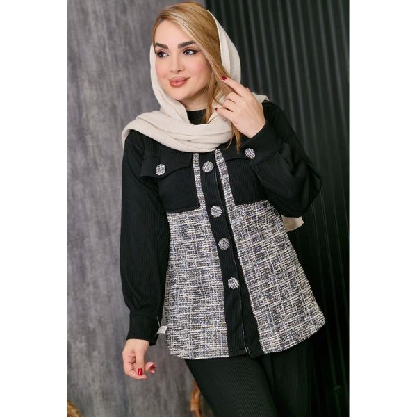 ست مانتو شلوار ترکیبی - مانتو پاتریس رشت