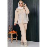 ست مانتو شلوار ترکیبی - مانتو پاتریس رشت