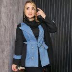 مانتو ترکیبی کتان جین - مانتو پاتریس رشت