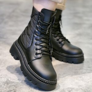 بوت کاپشنی لوزی مشکی - مانتو پاتریس رشت