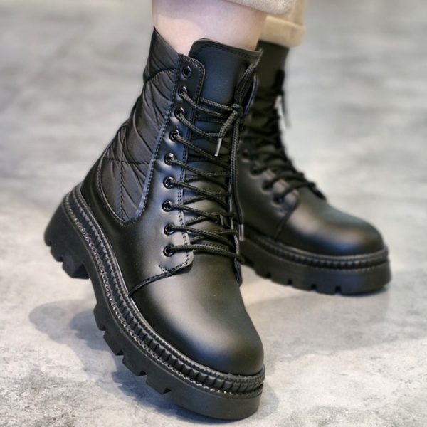 بوت کاپشنی لوزی مشکی - مانتو پاتریس رشت