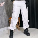 شلوار کارگو سفید - مانتو پاتریس رشت