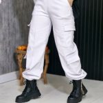 شلوار کارگو سفید - مانتو پاتریس رشت